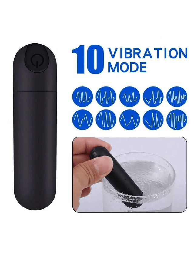 Black Rechargeable Mini Bullet Vibrator