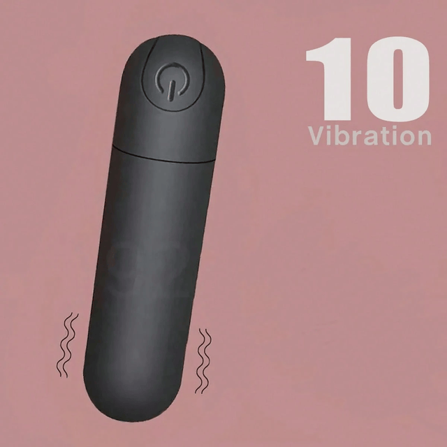 Black Rechargeable Mini Bullet Vibrator
