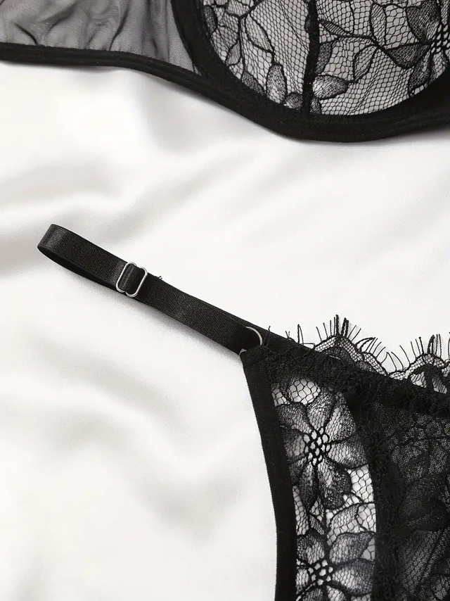 Marie Lace Matching Set | Black