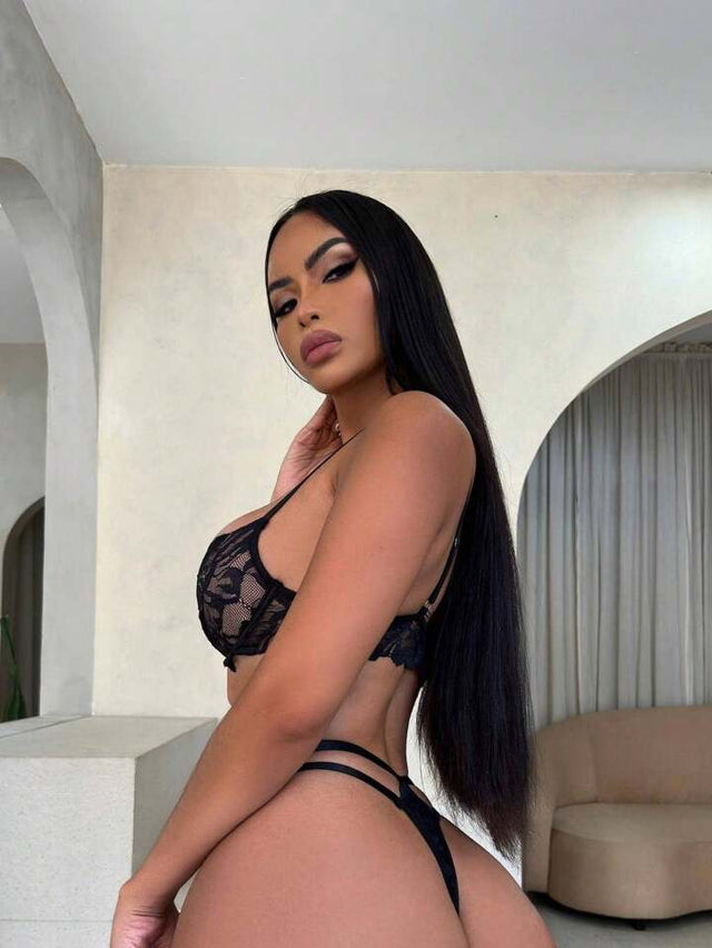 Nina Temptation Lace Lingerie Set - Black