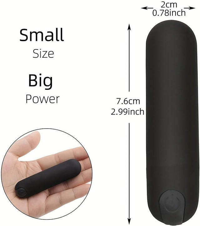 Black Rechargeable Mini Bullet Vibrator
