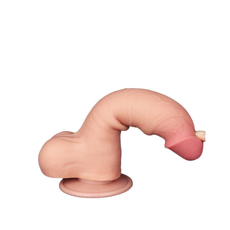 Lovetoy Sliding Easy Bend Skin Dildo 8 Inch - Little Nooks