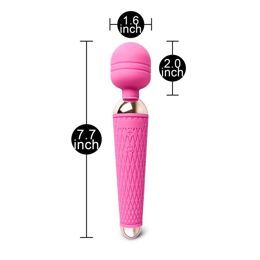 10 Speed Rechargeable Magic Wand Pink - Little Nooks