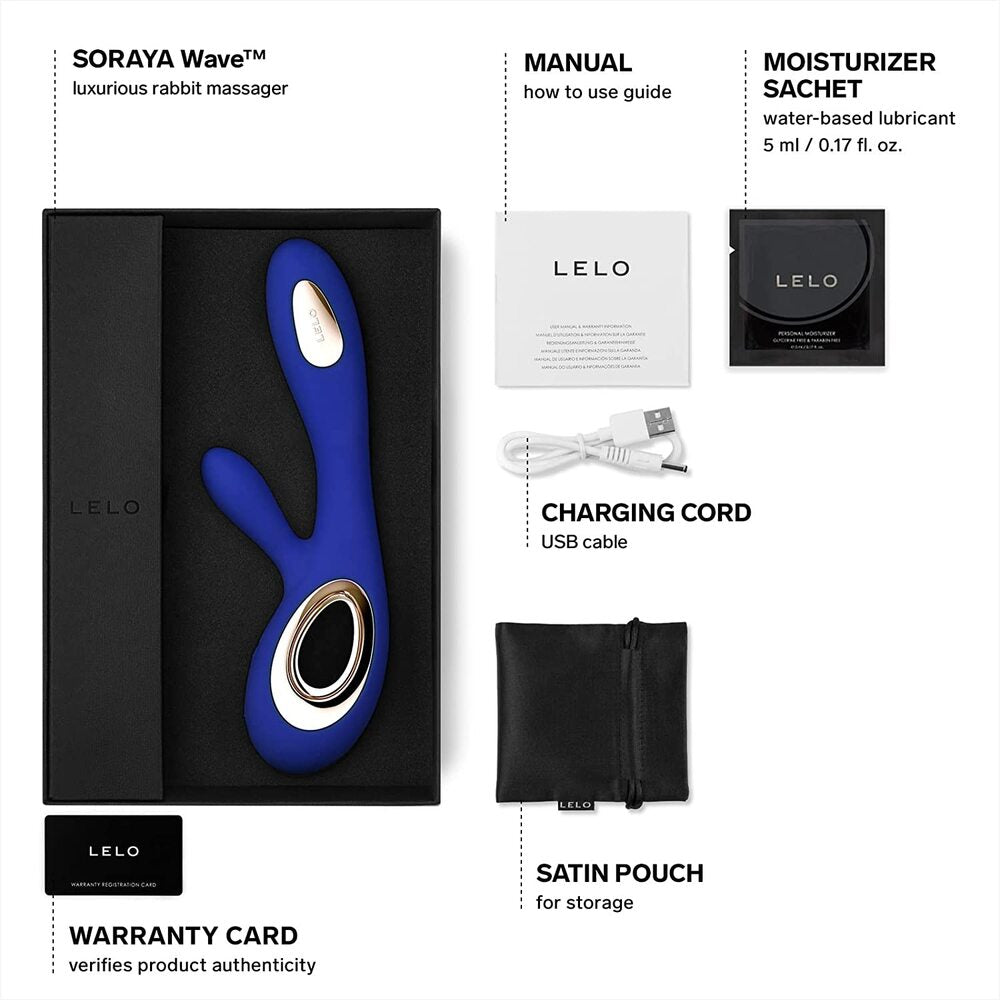Lelo Soraya Wave Dual Action Vibrator Midnight Blue - Little Nooks