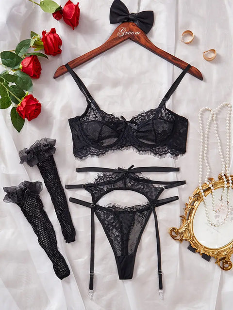 Black Lace Lingerie Set