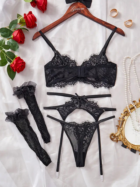 Black Lace Lingerie Set