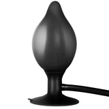 Black Booty Call Pumper Silicone Inflatable Small Anal Plug