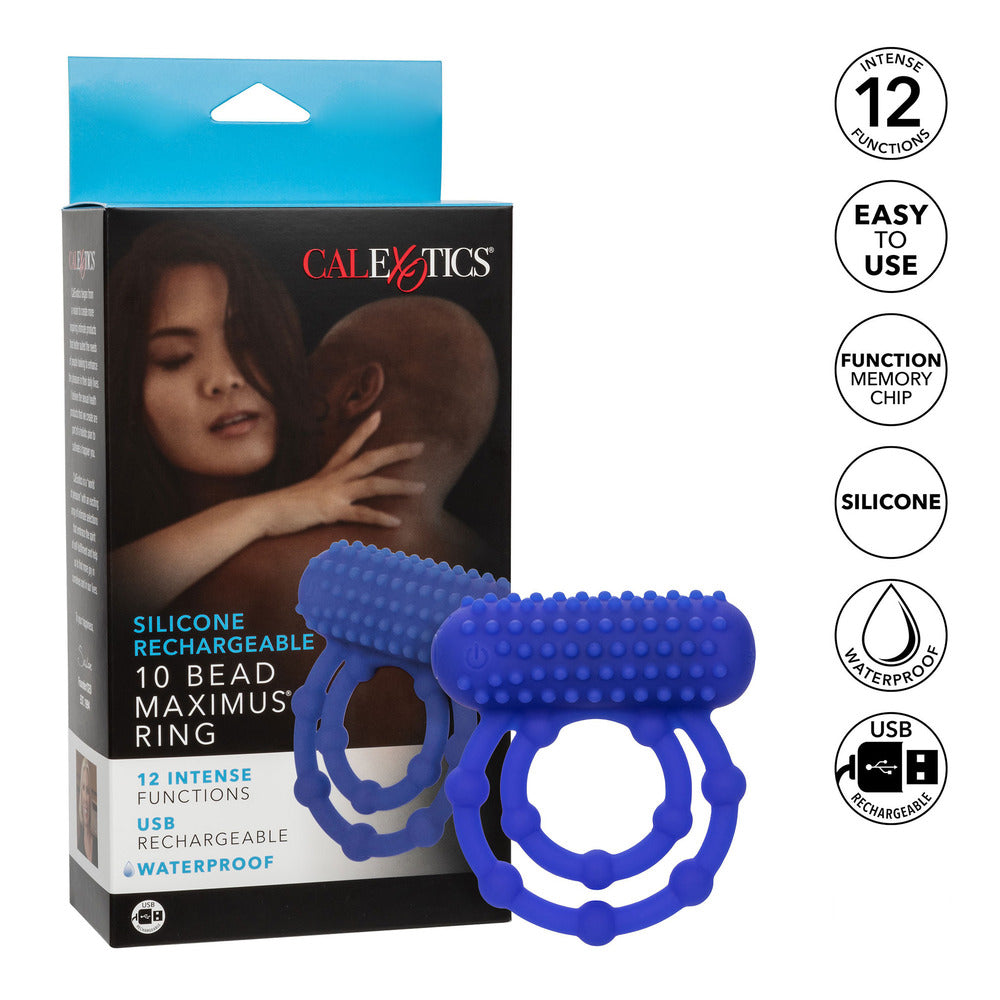 10 Bead Maximus Rechargeable Cock Ring