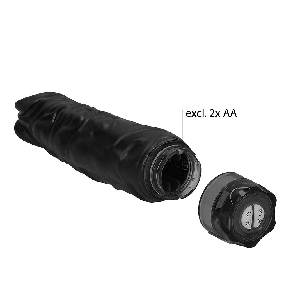 Realistic 10 speed Vibrator Black - Little Nooks