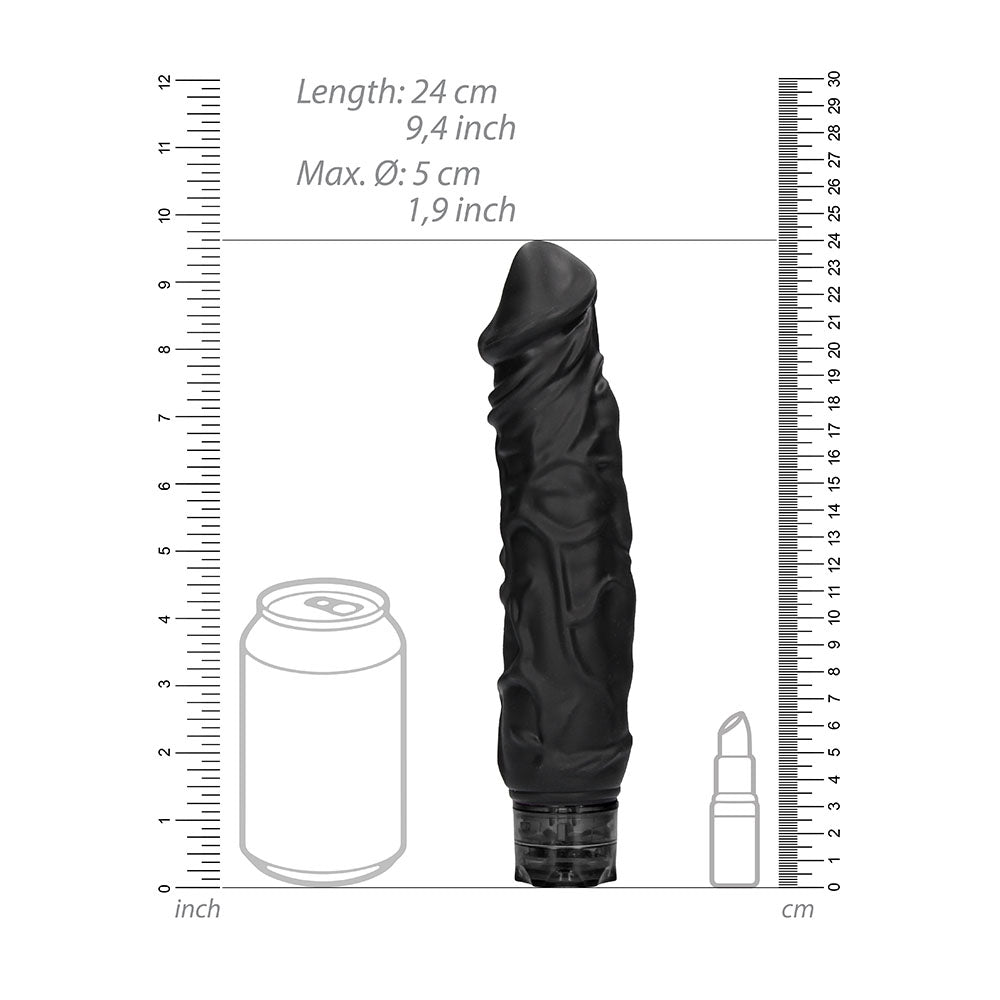 Realistic 10 speed Vibrator Black - Little Nooks