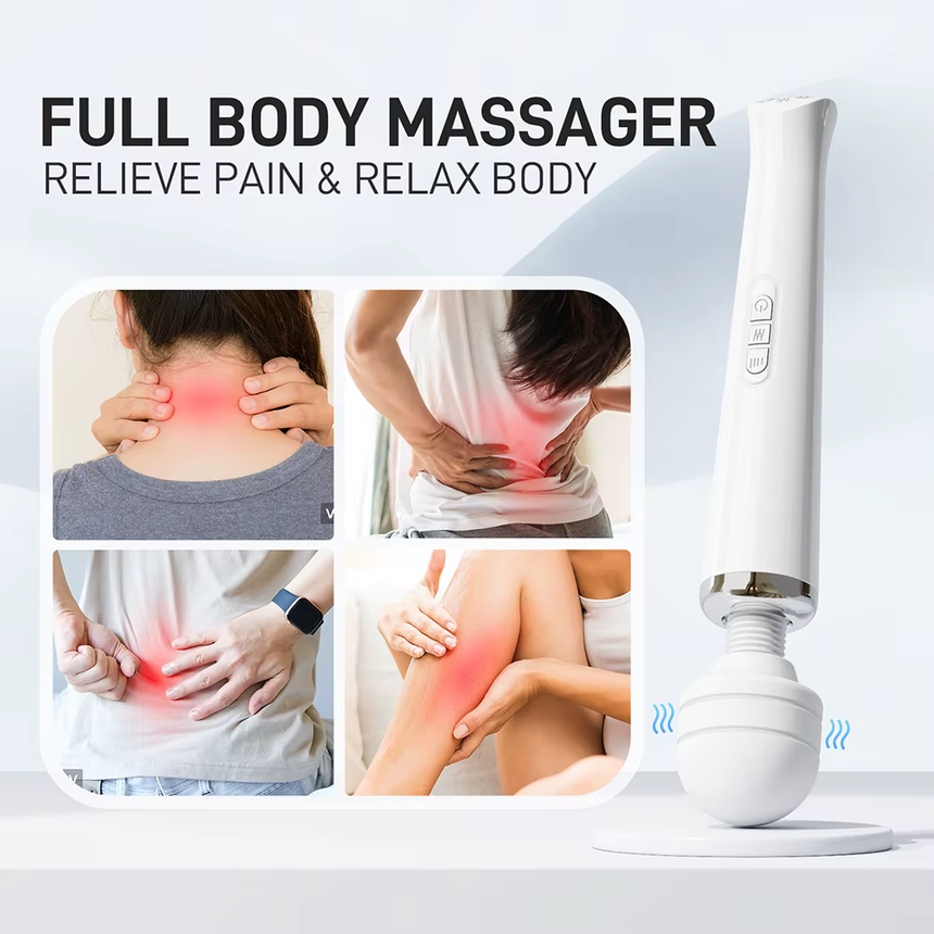 Multi-Speed Body Wand Massager - White
