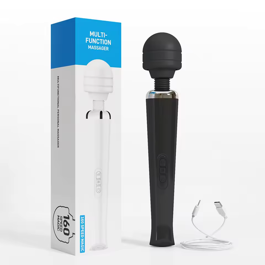 Multi-Speed Body Wand Massager - Black