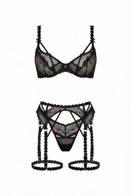 Amber Suspender Set | Black - Little Nooks