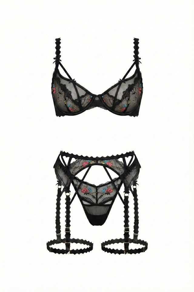 Amber Suspender Set | Black - Little Nooks