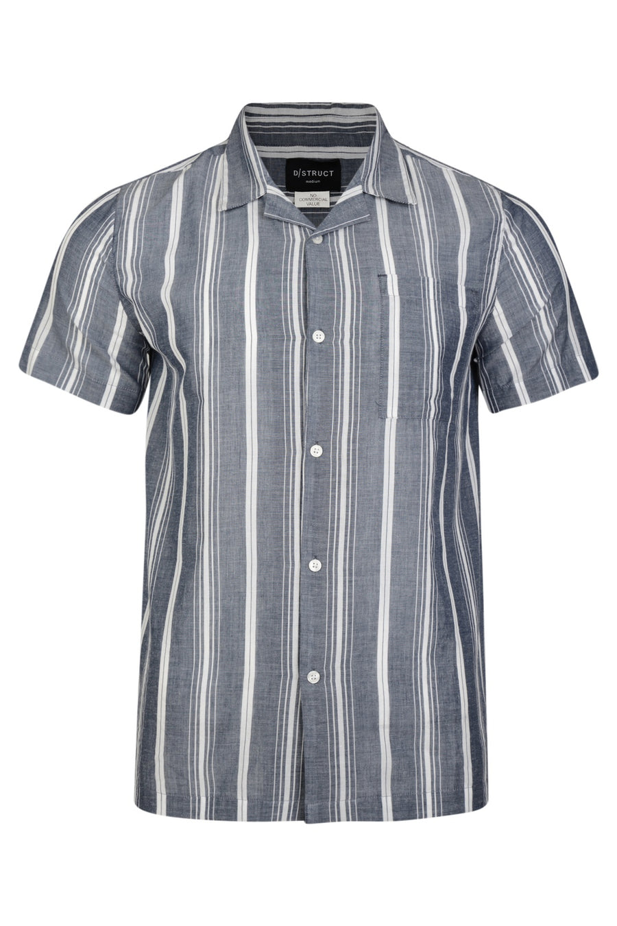 Bari Stripe Short Sleeve Shirt | Navy - Little Nooks