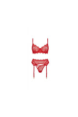 Isla Lace Lingerie Set | Red