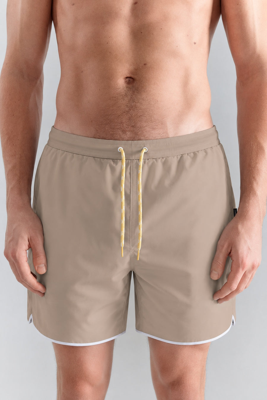 Petro Contrast Trim Swim Shorts | Olive - Little Nooks