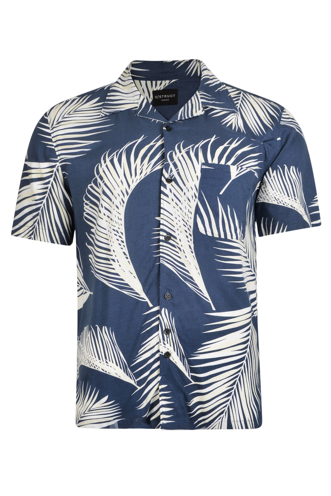 Caldera Palm Print Short Sleeve Shirt | Navy