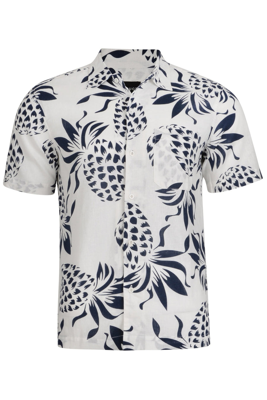Nicoya Short Sleeve Pineapple Print Shirt | White - Little Nooks