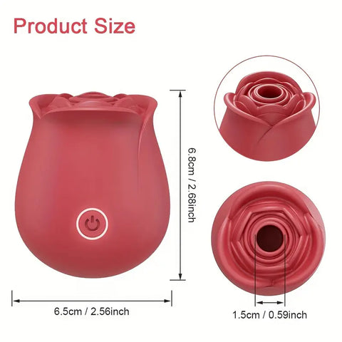 Rechargeable Suction Vibrator Rose Sex Toy