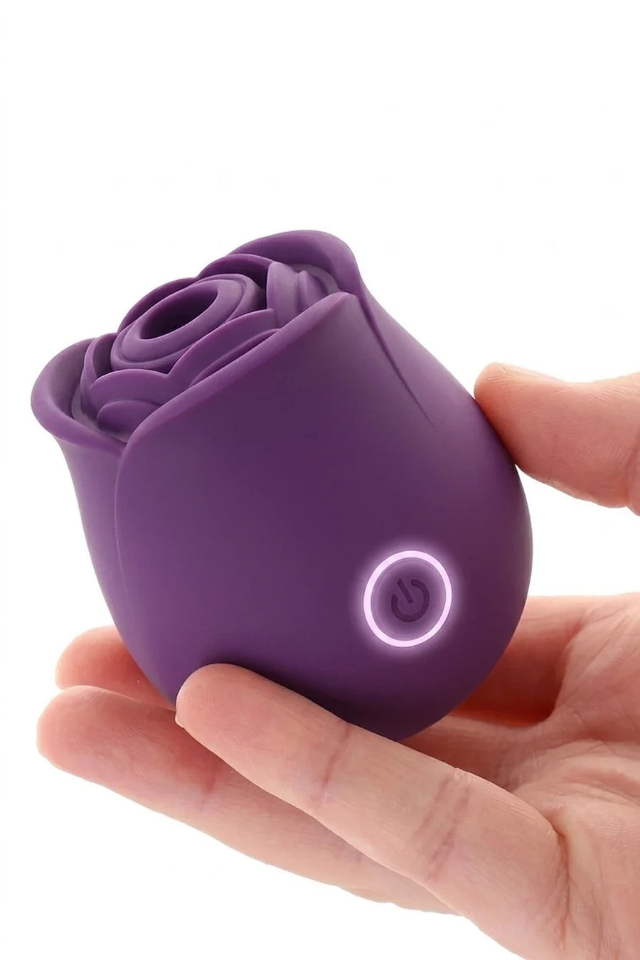 Rechargeable Suction Vibrator Rose Sex Toy | Purple - Little Nooks