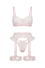 Skye Floral Lace Lingerie Set | Baby Pink - Little Nooks